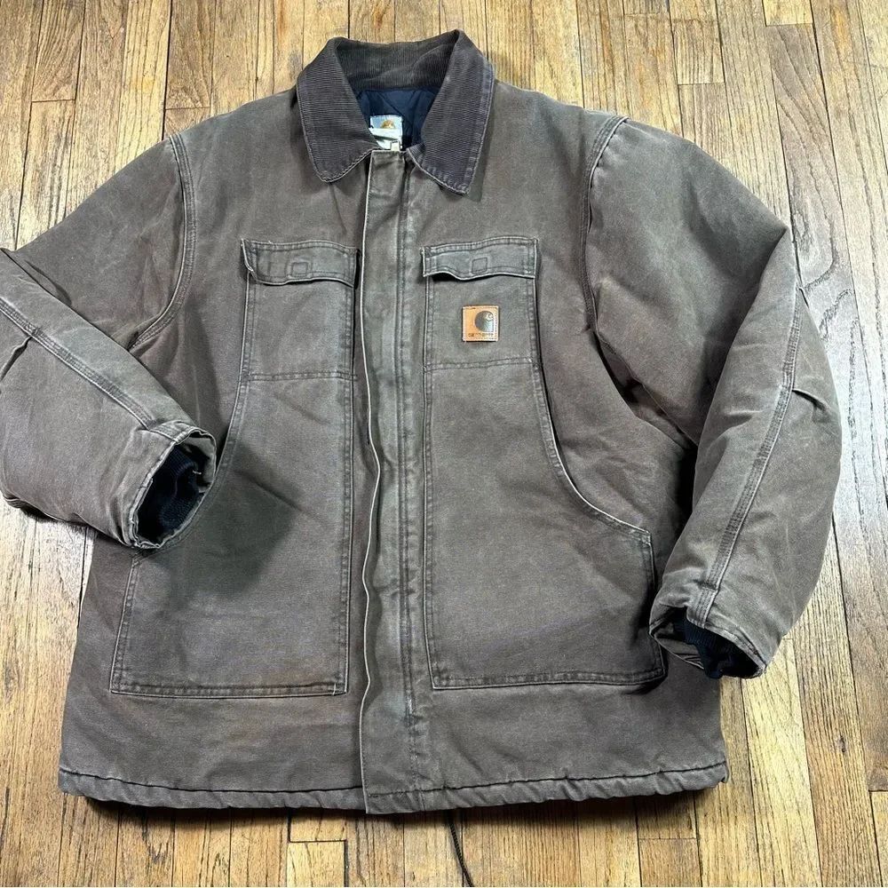 Carhartt Men's Vintage Brown duck Canvas Jacket